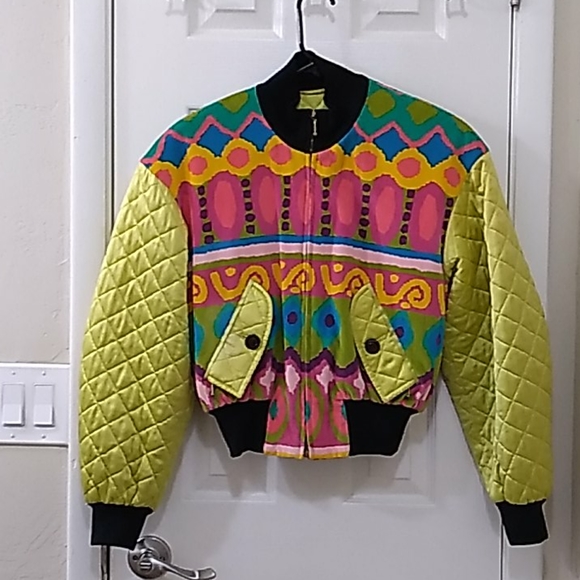 Vintage ESCADA  Mod Abstract Bomber Jacket - Picture 4 of 13